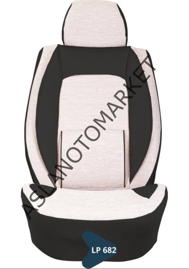 SİLİKONLU JAKAR KOLTUK KILIFI TİCARİ SERİSİ BEJ-SİYAH LP682