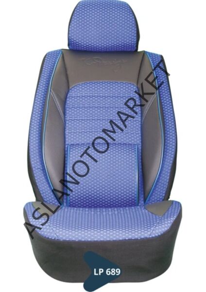 SİLİKONLU JAKAR KOLTUK KILIFI TİCARİ SERİSİ SİYAH - MAVİ LP689