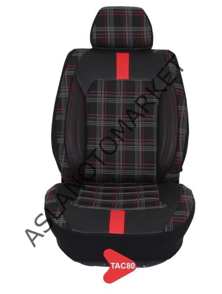 TAÇ MODEL EKOSE JAKAR KOLTUK KILIFI GRİ SİYAH TAC80