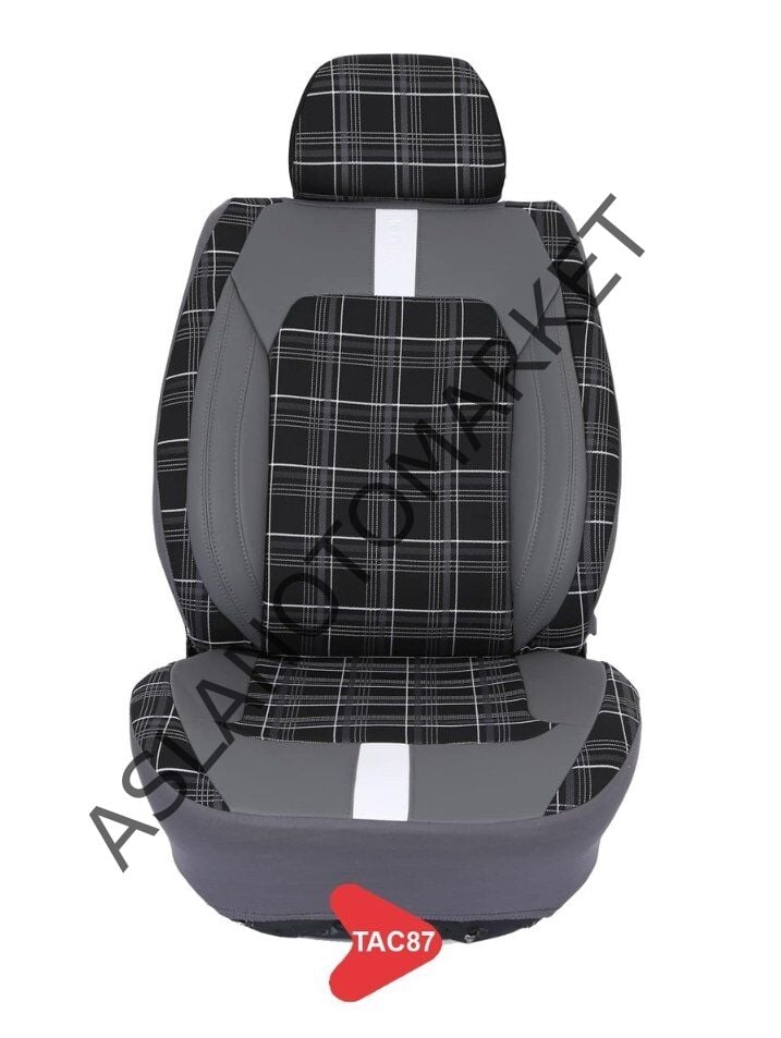 TAÇ MODEL EKOSE JAKAR KOLTUK KILIFI SERİSİ GRİ-SİYAH-BEYAZ TAC87