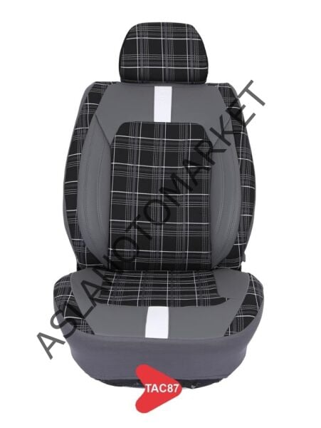 TAÇ MODEL EKOSE JAKAR KOLTUK KILIFI SERİSİ GRİ-SİYAH-BEYAZ TAC87