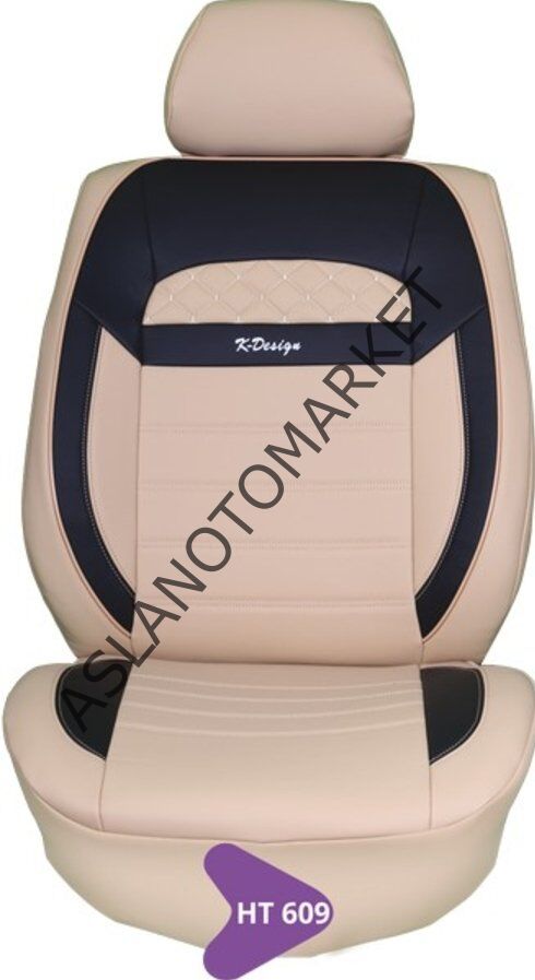 KAREN DERİ KOLTUK KILIFI SERİSİ KREM-SİYAH HT609