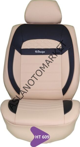 KAREN DERİ KOLTUK KILIFI SERİSİ KREM-SİYAH HT609