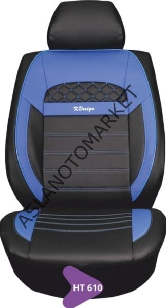 KAREN DERİ KOLTUK KILIFI SERİSİ MAVİ-SİYAH HT610