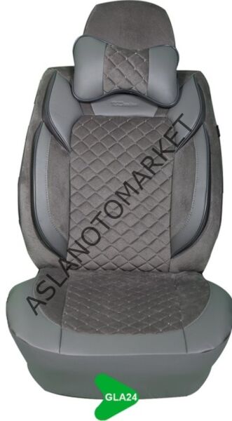GALA MODEL TAYTÜYÜ PAPYONLU KOLTUK KILIFI GRİ GLA24