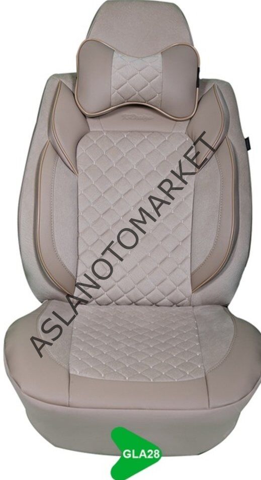 GALA MODEL TAYTÜYÜ PAPYONLU KOLTUK KILIFI BEJ GLA28