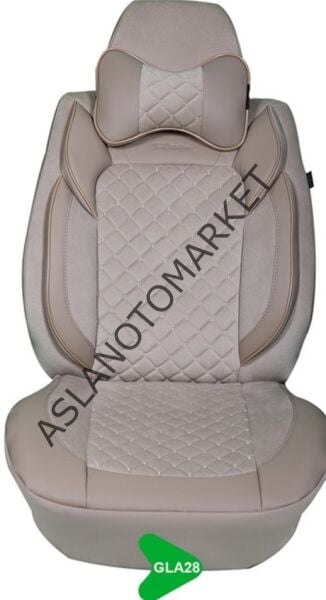 GALA MODEL TAYTÜYÜ PAPYONLU KOLTUK KILIFI BEJ GLA28