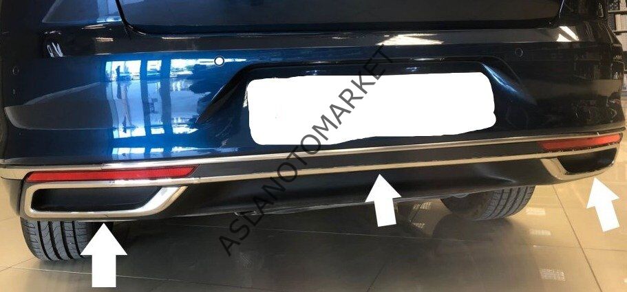 VOLKSWAGEN PASSAT B8-8,5 2016-2019 3 PARÇA DİFÜZÖR KROMU DFKR01