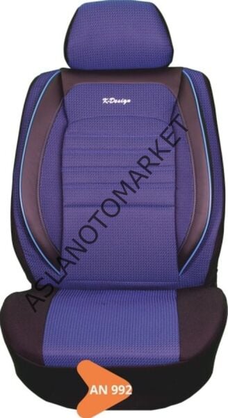 GOLD JAKAR TİCARİ KOLTUK KILIFI SERİSİ SİYAH-MAVİ AN992