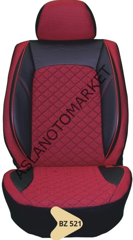 ELİT JAKAR YASTIKLI KOLTUK KILIFI SERİSİ BORDO-SİYAH BZ521