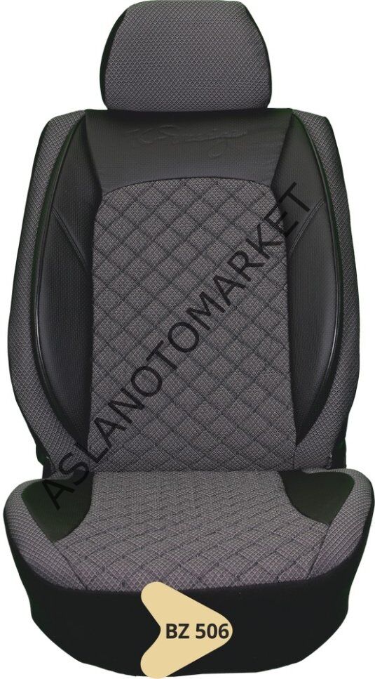ELİT JAKAR YASTIKLI KOLTUK KILIFI SERİSİ SİYAH - KOYU GRİ BZ506