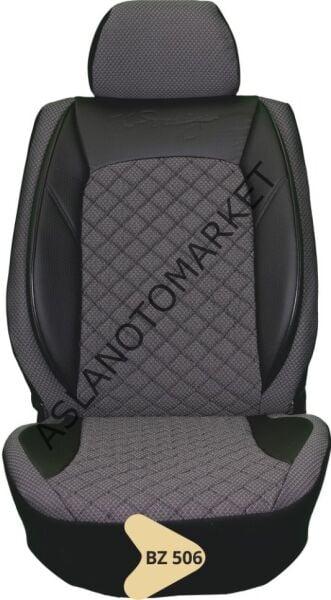 ELİT JAKAR YASTIKLI KOLTUK KILIFI SERİSİ SİYAH - KOYU GRİ BZ506