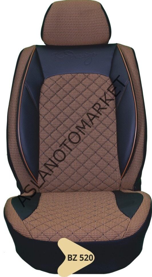 ELİT JAKAR YASTIKLI KOLTUK KILIFI SERİSİ TABA-SİYAH BZ520