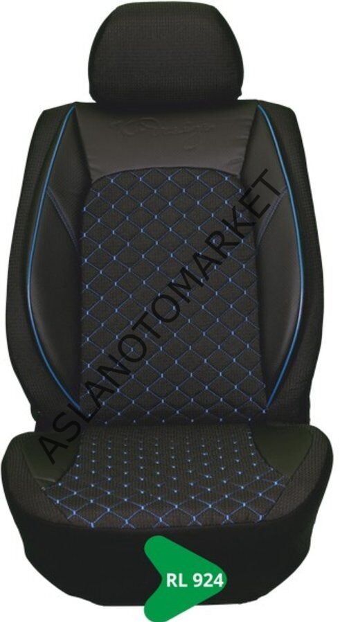 ELİT JAKAR YASTIKLI KOLTUK KILIFI TİCARİ SERİSİ SİYAH-MAVİ ÇİZGİLİ RL924