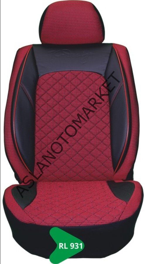 ELİT JAKAR YASTIKLI  KOLTUK KILIFI TİCARİ SERİSİ SİYAH-BORDO RL931