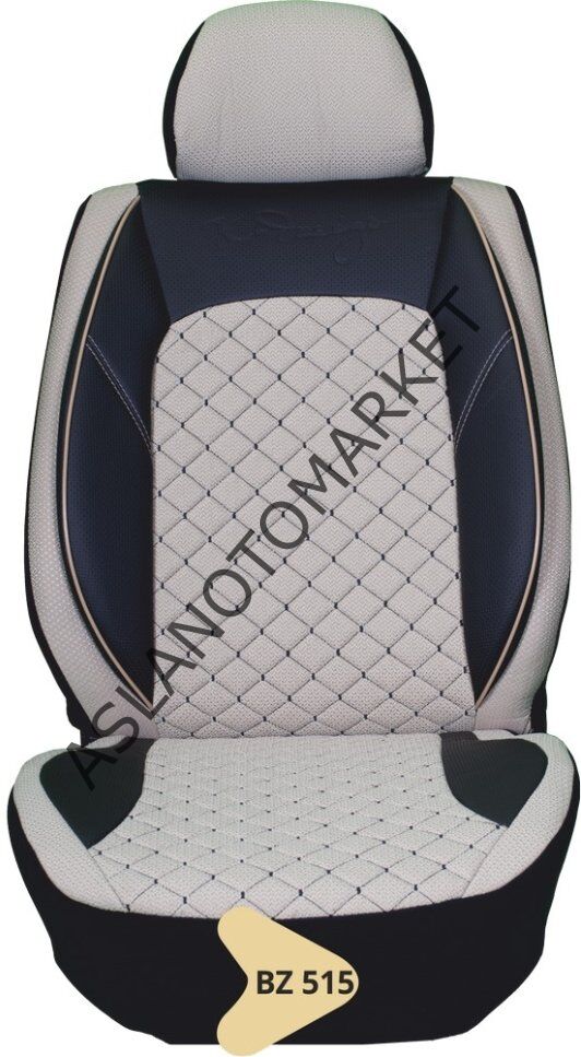 ELİT JAKAR YASTIKLI KOLTUK KILIFI SERİSİ SİYAH-KREM BZ515