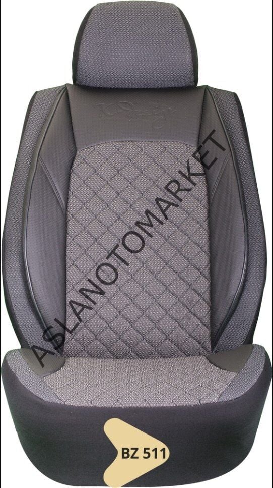 ELİT JAKAR YASTIKLI KOLTUK KILIFI SERİSİ SİYAH - KOYU GRİ BZ511
