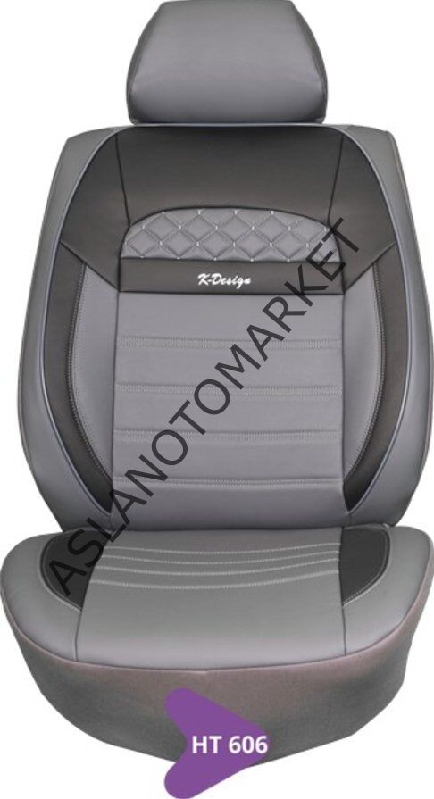 KAREN DERİ KOLTUK KILIFI SERİSİ SİYAH GRİ HT606