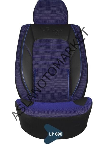 SİLİKONLU JAKAR KOLTUK KILIFI TİCARİ SERİSİ SİYAH-LACİVERT LP690