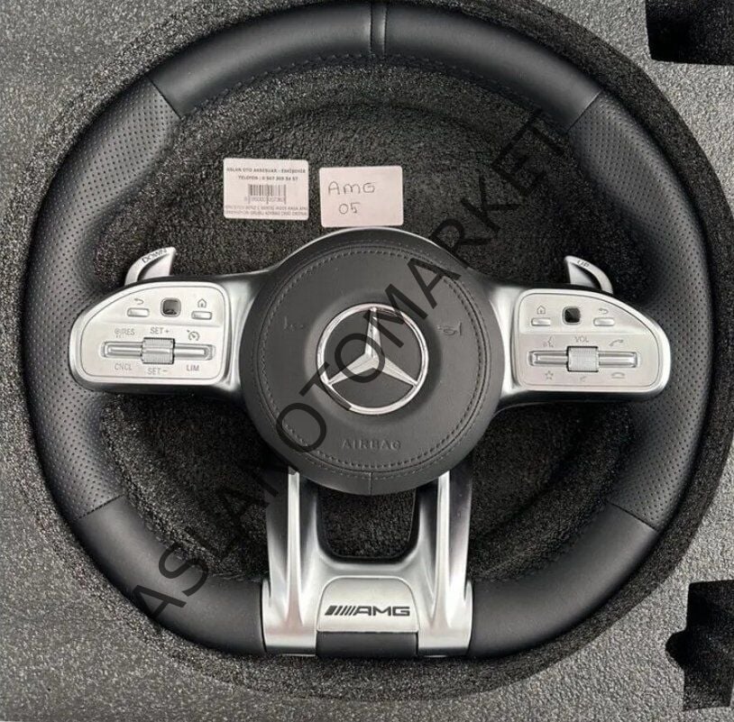 MERCEDES BENZ C SERİSİ W205 KASA AMG DERİ DİREKSİYON GRUBU AİRBAG