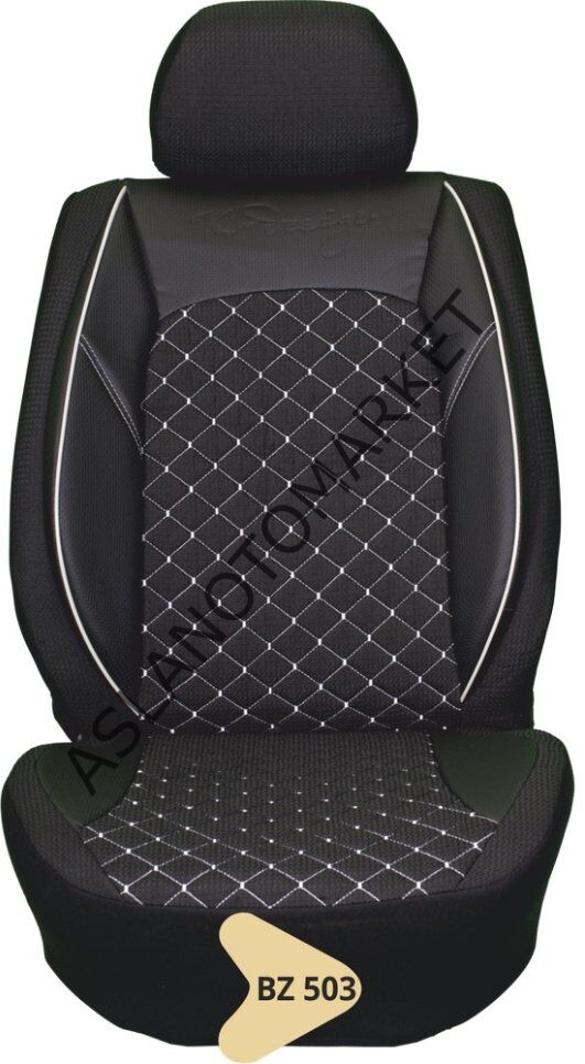 ELİT JAKAR YASTIKLI KOLTUK KILIFI SERİSİ  SİYAH-BEYAZ BZ503