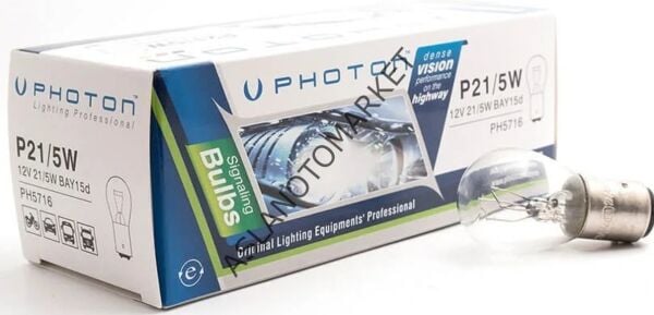 PHOTON ÇİFT DUY P21/5W 12V 1016 PH5716 ŞAŞI CAM AMPUL