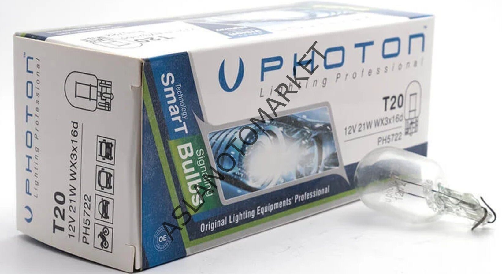 PHOTON T20 W21W 12V DİPSİZ PH5722 TEK DUY CAM AMPUL