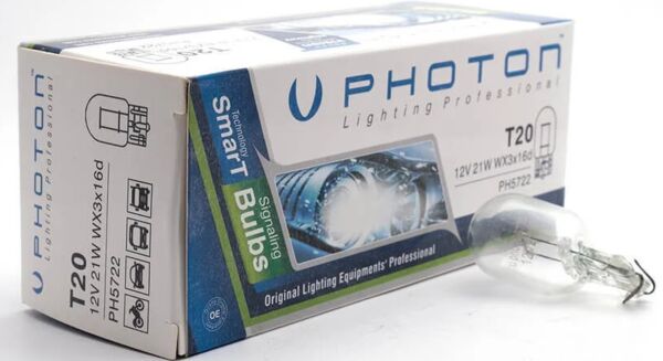 PHOTON T20 W21W 12V DİPSİZ PH5722 TEK DUY CAM AMPUL