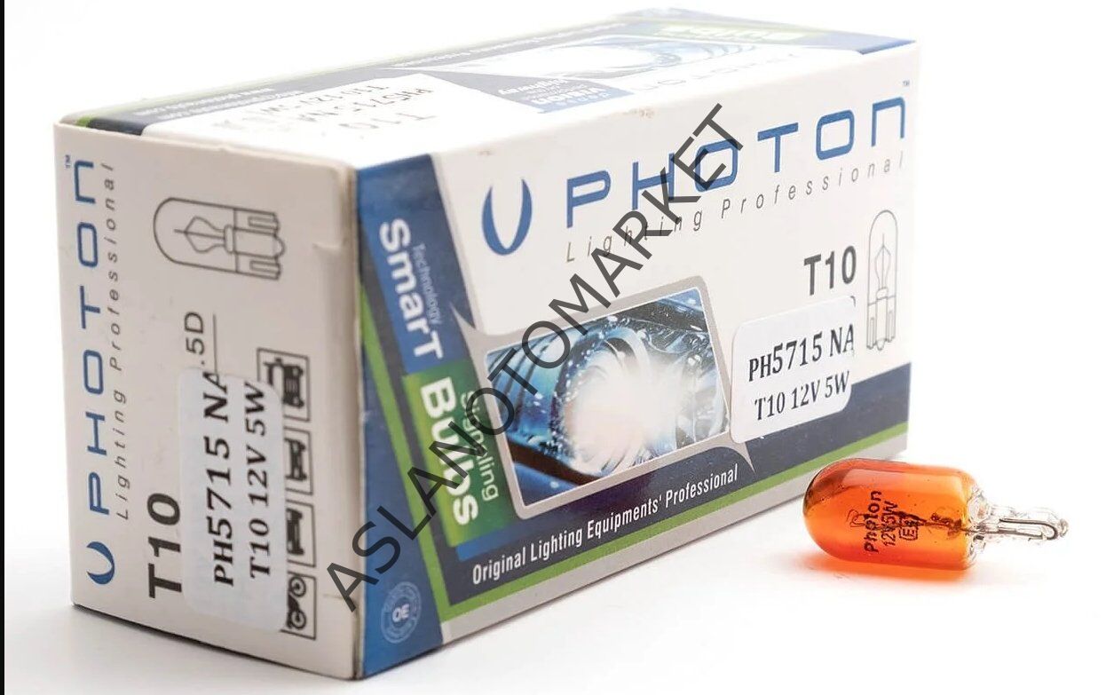 PHOTON T10 12V  WY5W AMBER DİPSİZ PH5715 A