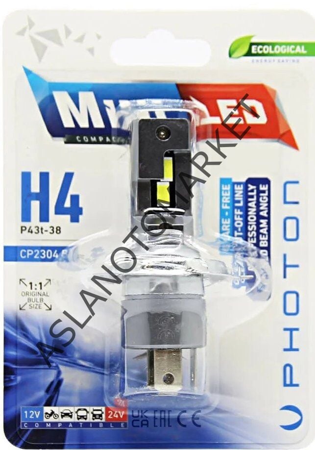 PHOTON MİNİ H4 LED TEKLİ BLİSTER