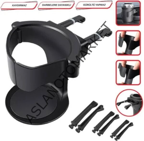 CARUB Bardaklık Siyah Lüx