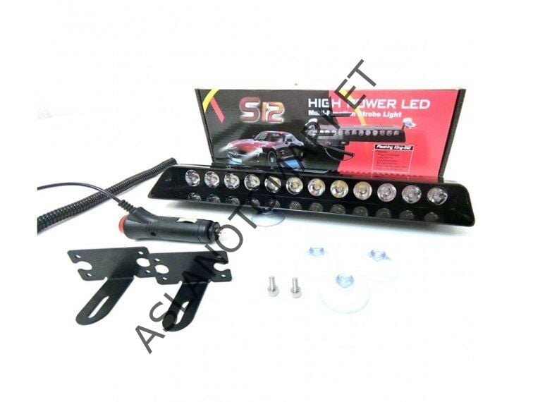 12Lİ VANTUZLU POLİS ÇAKAR 8 FONKSİYON KIRMIZI MAVİ BEYAZ