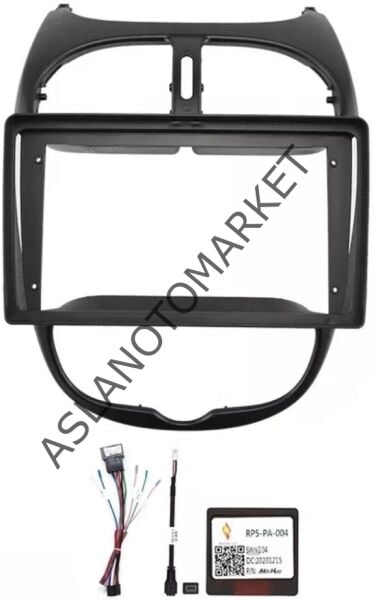 PEUGEOT 206 2004-2008 CİTROEN C2 2006-2013 9 İNÇ SİYAH MULTİMEDİA ÇERÇEVESİ