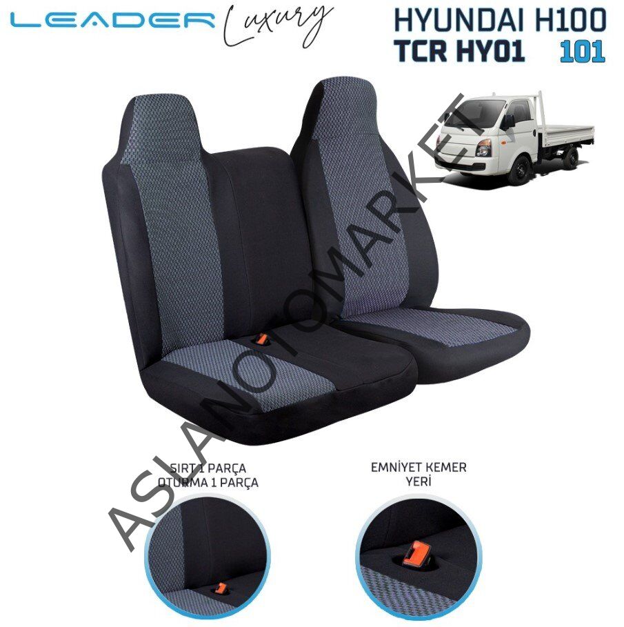 LEADER HYUNDAİ H100 2+1 KOLTUK KILIFI FÜME