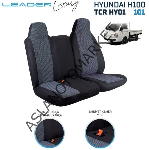 LEADER HYUNDAİ H100 2+1 KOLTUK KILIFI FÜME