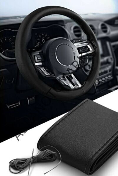 AS-AK 100 CM SİYAH İPLİ DİREKSİYON KILIFI