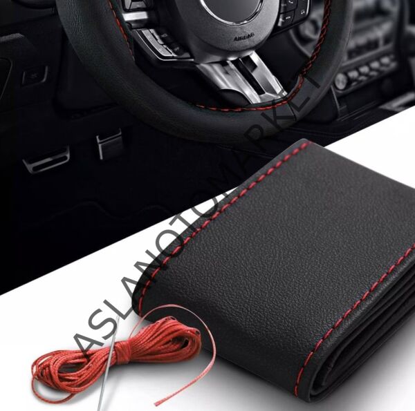 AS-AK 100 CM KIRMIZI İPLİ DİREKSİYON KILIFI