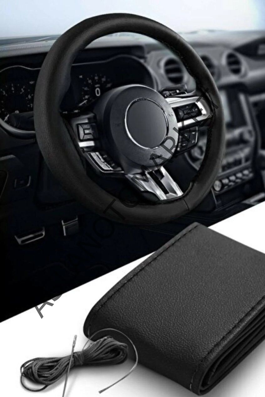 AS-AK 105 CM SİYAH İPLİ DİREKSİYON KILIFI