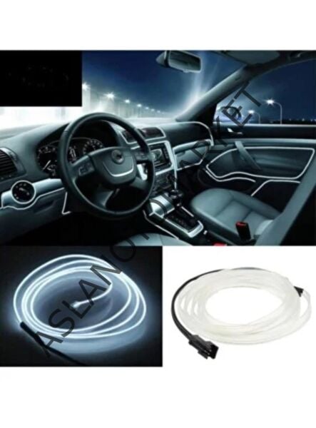 ARAÇ İÇİ ŞERİT DİZAYN BEYAZ .