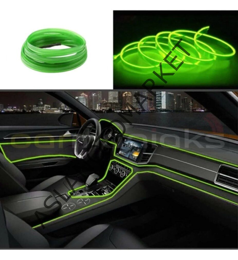 ARAÇ İÇİ ŞERİT DİZAYN YEŞİL .