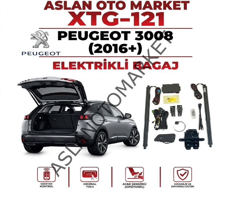 PEUGEOT 3008 2016 + ELEKTRİKLİ BAGAJ