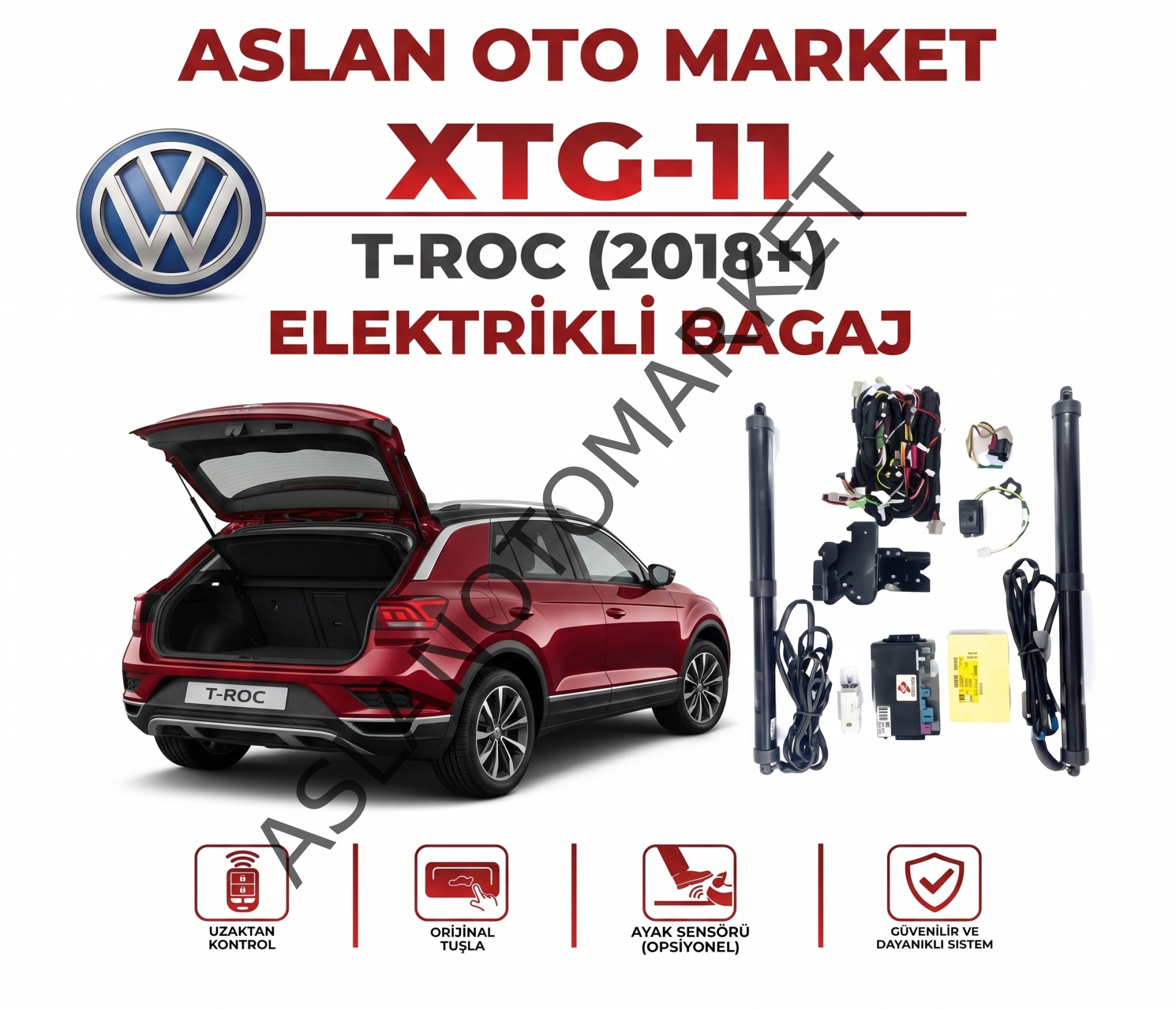 VOLKSWAGEN T-ROC 2018 + ELEKTRİKLİ BAGAJ