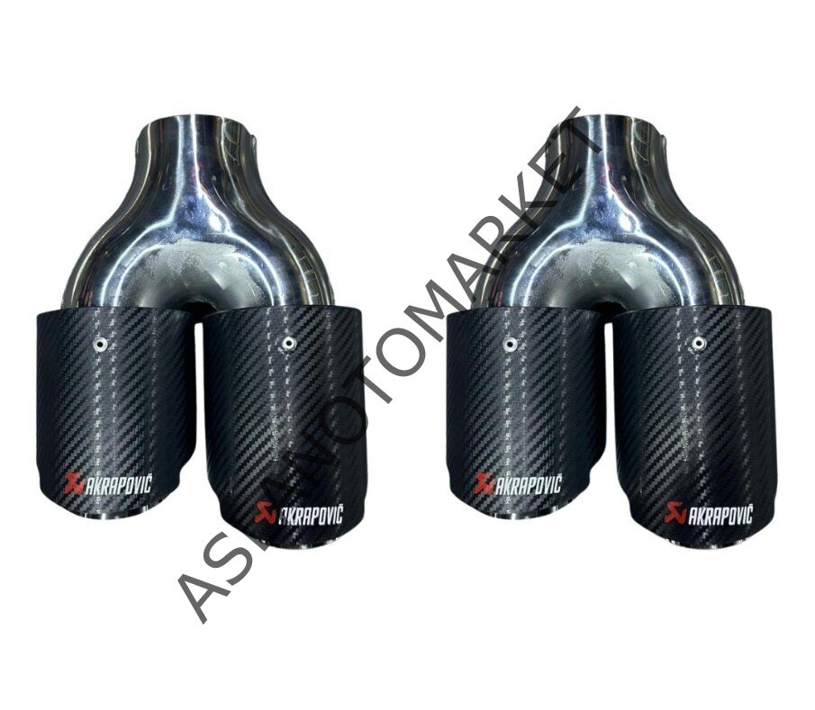 90 MM KARBON ÇİFTLİ SOL EGZOZ UCU