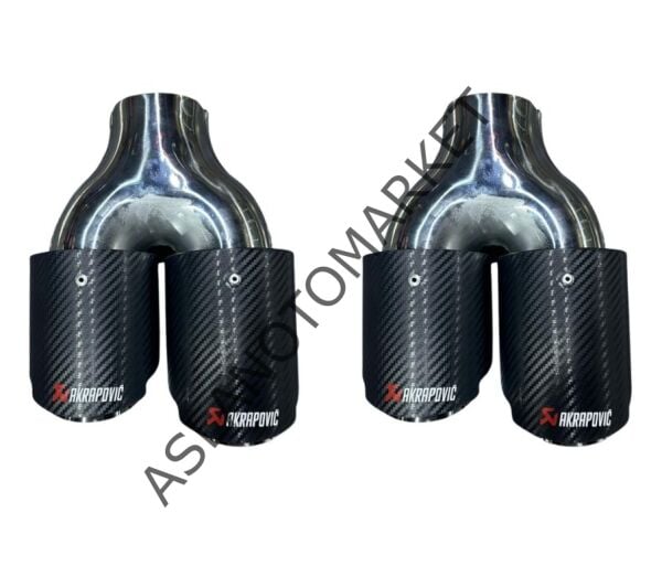 90 MM KARBON ÇİFTLİ SOL EGZOZ UCU