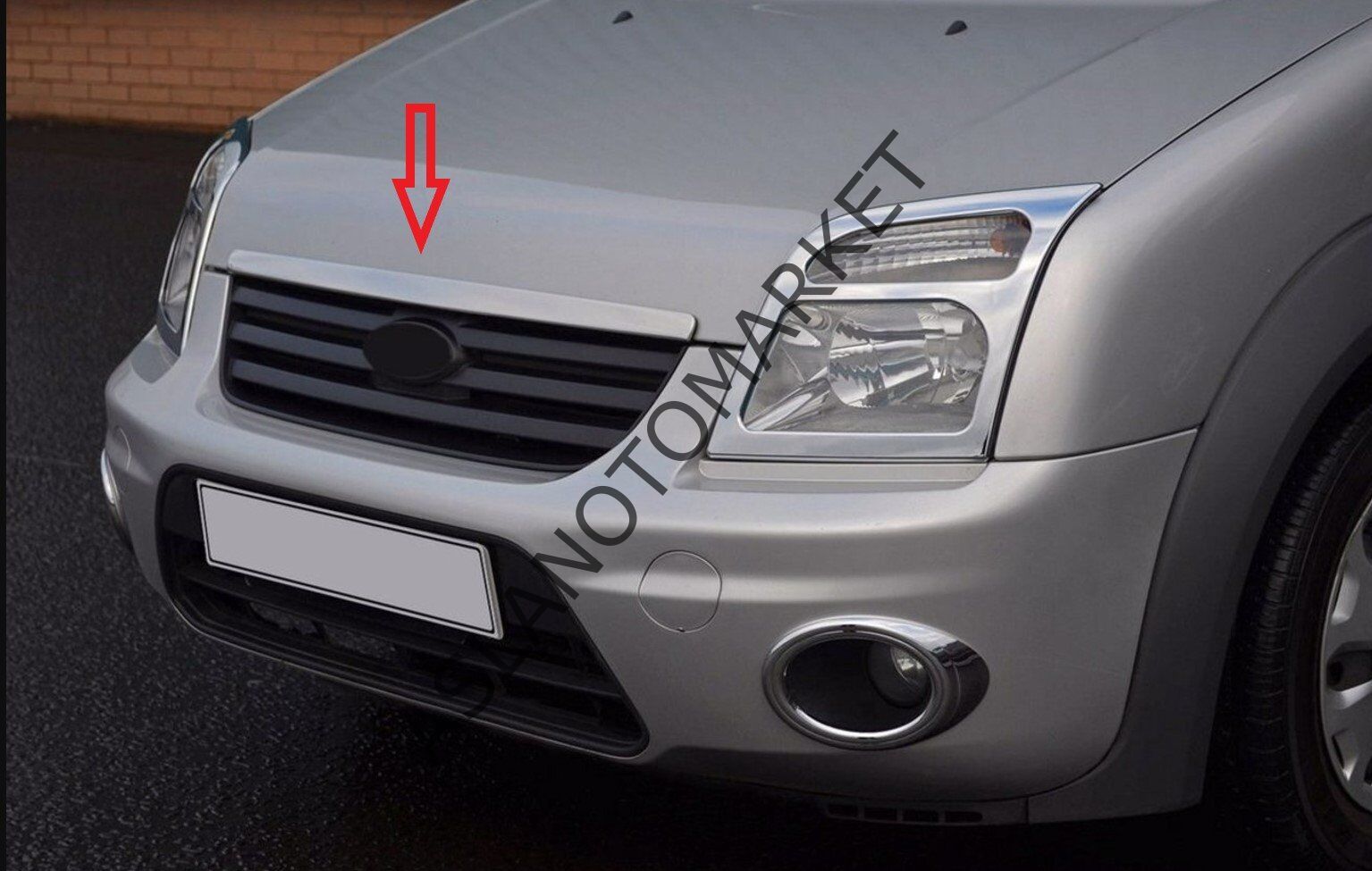 FORD CONNECT PANJUR ÜSTÜ KAPUT KROM ÇITA PÜKÇ01